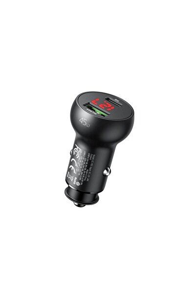 Mcdodo Încărcător auto dual port 45W Seria Mushrooms Negru
