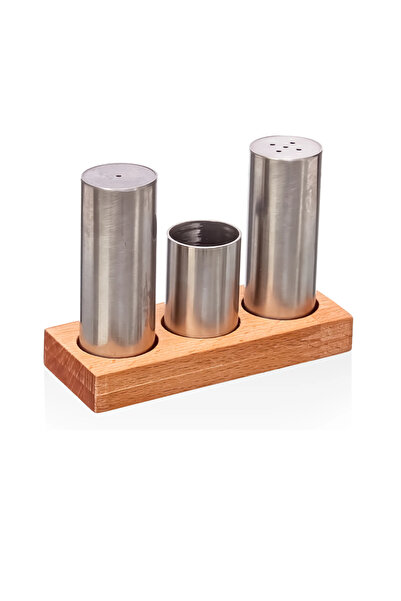 İkram Dünyası 3 Piece Menanj Salt Shaker Pepper Shaker Toothpick Holder Set w...