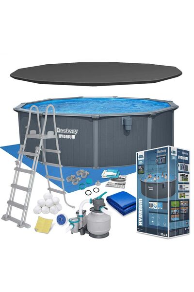 BESTWAY Piscină cu panouri de grădină pentru tot anul, 488 x 132 cm, 13 în 1,...