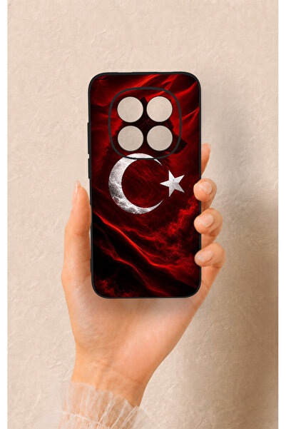 Vip Case Redmi Note 15 Pro 5G Uyumlu Kurt Türk Bayrağı Desenli Silikon Kılıf