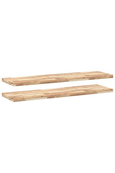 vidaxl Rafturi plutitoare 2 buc. 140x40x4cm lemn masiv acacia netratat
