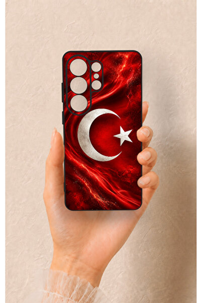 Vip Case Samsung S26 Ultra Uyumlu Türk Bayrağı Desenli Silikon Kılıf