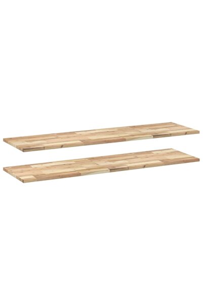 vidaxl Rafturi plutitoare 2 buc. 140x40x2cm lemn masiv acacia netratat