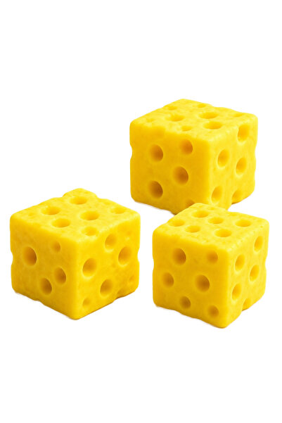 MC Micostore Jucarie Squishy Cheese Cube, Model Cascaval, Anti-Stres 6.5 x 6....