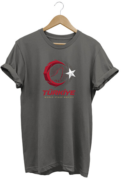 WİDİ Minimalist Turkey Moon Star Printed Football Fan T-Shirt