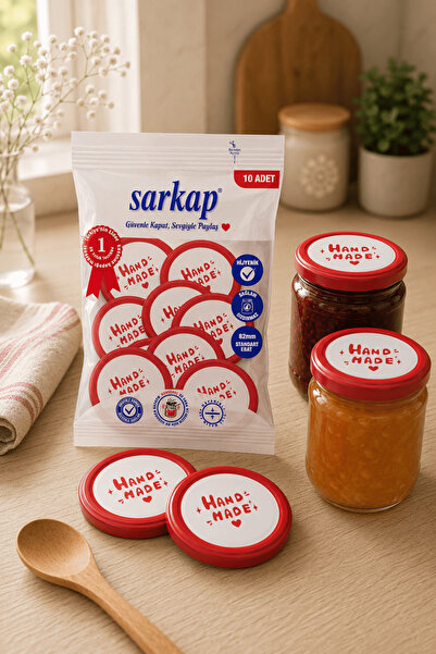 Sarkap Hijyenik Paketli 10'lu 82 mm Kapak - With Love Seri - Hand Made