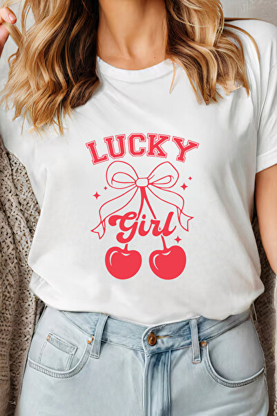Sarah's Boutique Women's T-shirt – 100% cotton – Lucky Girl