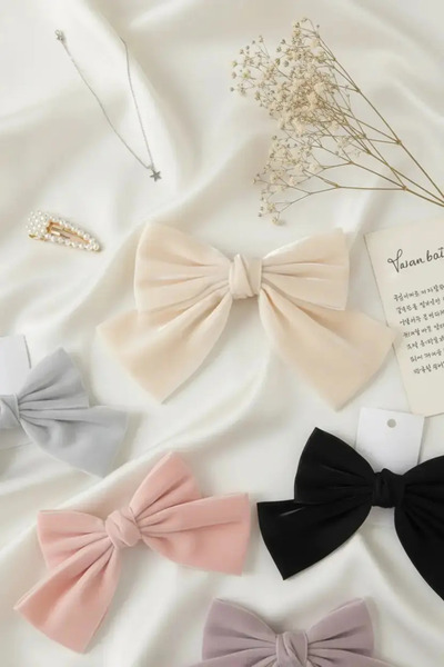 Miniso Licensed Korean Style Shiny Bow Hair Clip – Stylish Minimalist Hair Ac...