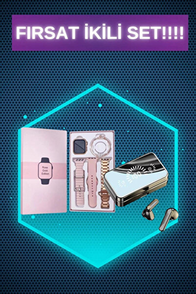 ARMÜZ Bileklikli Amoled Ekran Akıllı Saat Ve Dijital Göstergeli Kablosuz Blue...