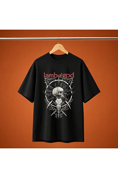 Grafftee Clothing Lamb of God Iskelet Omurga Oversize Unisex Tisort