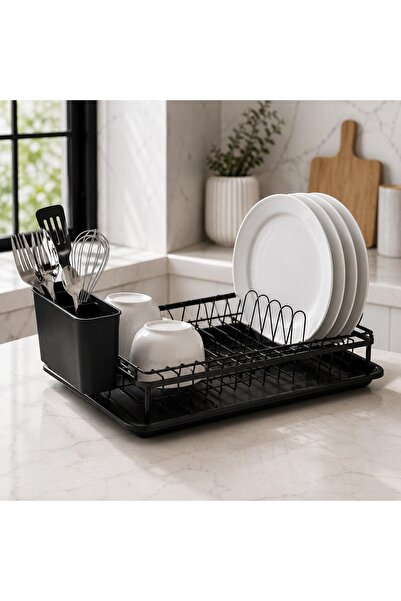laverahome Metal Dish Drying Rack with Utensil Holder |