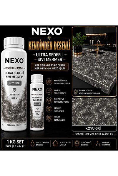 Nexo SIVI MERMER Sedefli * KOYU GRİ