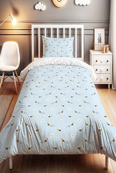 EVPANYA Bee World Patterned Single Baby Kids Bedding Set