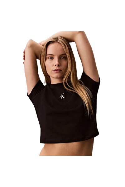 Calvin Klein Tricou A - Tricou crop cu logo SS