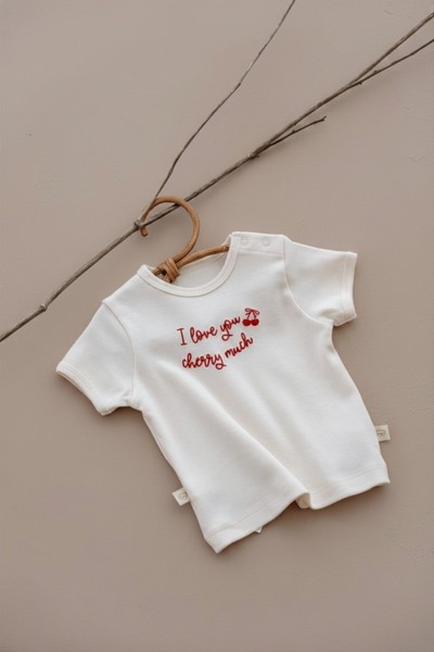 Oh La La Koala For Little Ones Krem Kiraz Desenli T-shirt