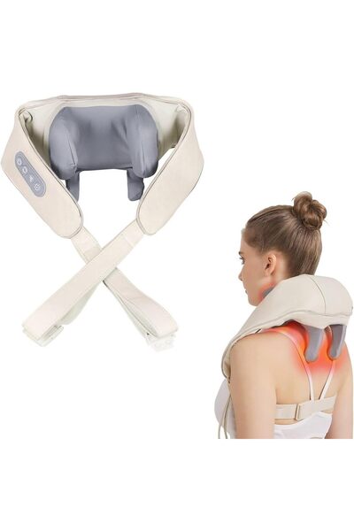 Arabest 6D Neck and Shoulder Massager,42°C Heating,2 Modes,3 Intensity Levels...