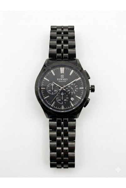 Reward Men's Black Metal Cord Black Dial Calendar Function Wristwatch 2 Years...