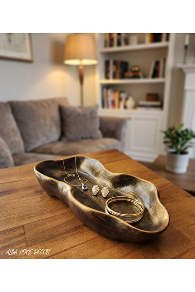 Alba Home Decor Dekoratif tabak banyo düzenleyici anahtar ve mum tabağı