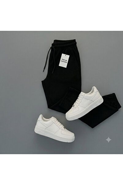 thefun fashion Men's Black Ribbed Ottoman Breathable Sweatpants with Elastic ...