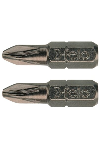 FELO Set 2 biți cu profil industrial Pozidrive, C6.3, PZ1, 25mm
