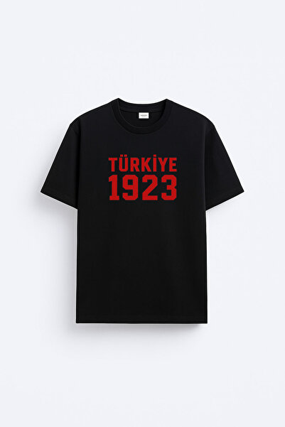 cesita Τουρκία 1923 Τυπωμένο βαμβακερό μπλουζάκι με λαιμόκοψη ποδηλάτου