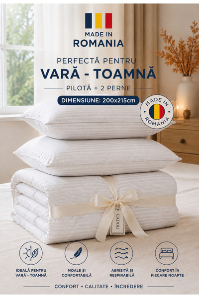RALEX PUCIOASA Set de perne + 2 perne premium din microfibră, hipoalergenice,...