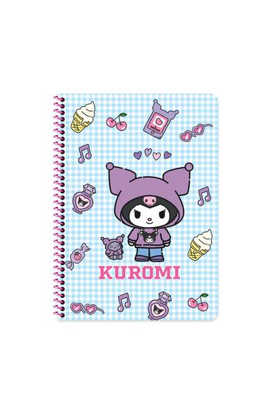 kuromi A4 80 Yp Lined Spr. Cardboard Cover Notebook - Blue