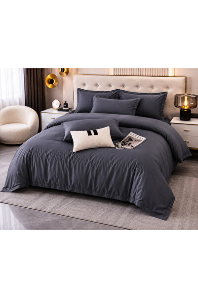 MEİSO Set 4 Piese 240x260 cm - Lenjerie de Pat Premium MĚISO din Bumbac Satin...