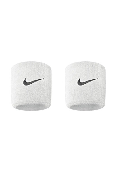 Nike N.NN.04 Swoosh Wristbands 2 pk Beyaz-Siyah