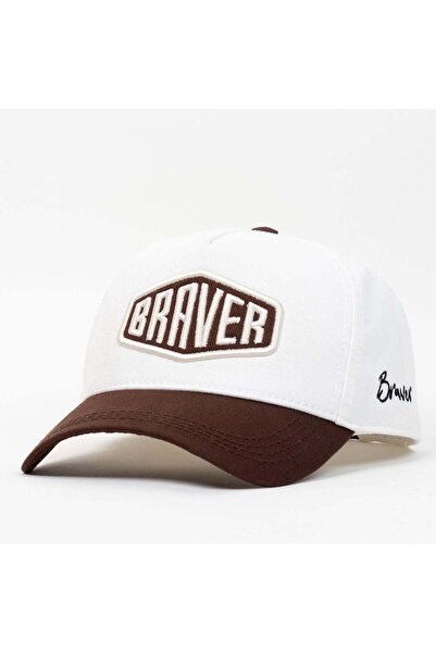Braver Collection Braver Nakışlı Gabardin Şapka WHTBRW