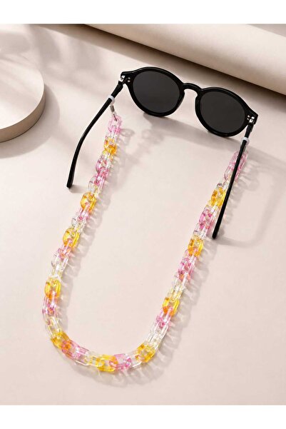 amazoondesing Yellow Pink White Transparent Glasses Chain