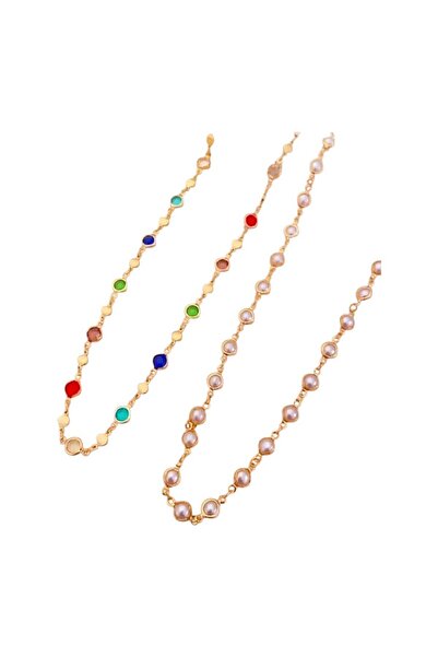 OEM Colier dama, din aliaj, multicolor, elegant, 36cm