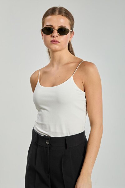 BARRELS AND OIL Women's Rope Strap Tank Top - White
