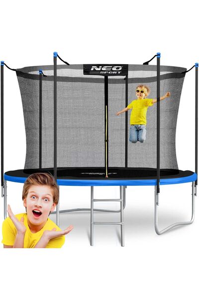 Other Trambulină de grădină de 10ft/312cm cu plasă interioară și scară Neo-Sport