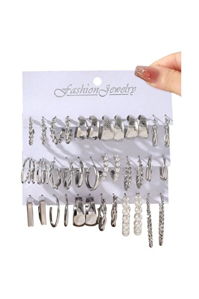 OEM Set cercei metalici pentru dame, diverse modele, 36 piese