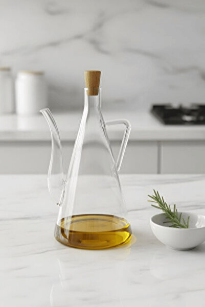 Jenisa Premium glass oil dispenser 500 ml non-drip olive oil bottle