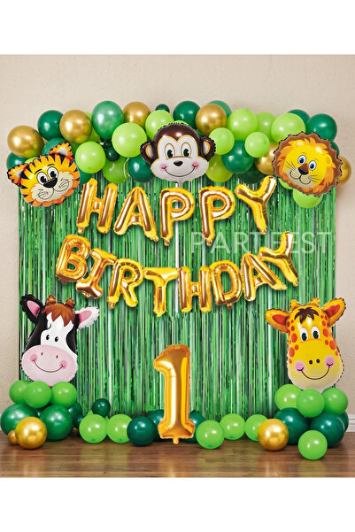 Partifest Safari Hayvanlar Balon Set Safari Konsept Folyo Helyum Balon Set Sa...