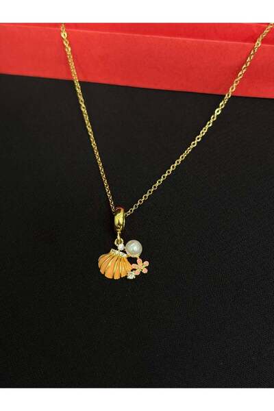 Melisa Takı & Aksesuar 316l steel gold color charm necklace