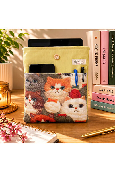 moonaja Θήκη Βιβλίου Θήκη Tablet με Επένδυση και Τσέπες - Organizer Book Bag-...