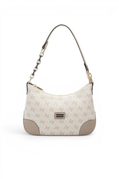 Silver Polo Beige - Sand Monogram Women's Shoulder Bag Sp1277