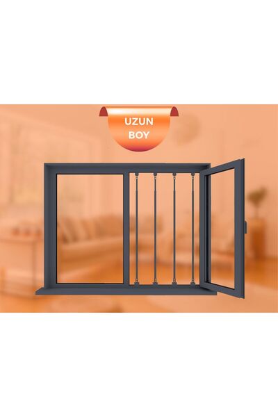 BARRİYERPEN Uzun Pencereler İçin Hazır Pratik Korkuluk - 130 Cm İle 160 Cm Ar...