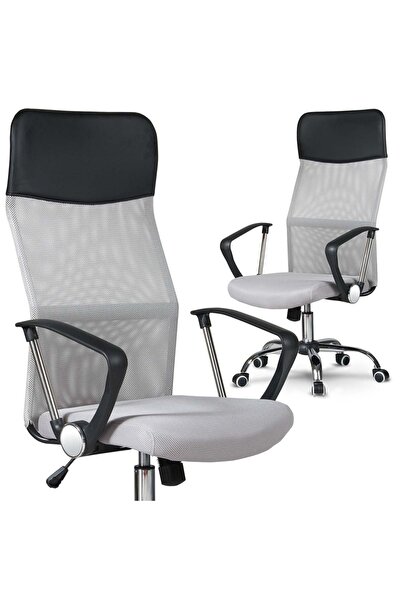 SOFOTEL Scaun de birou Sydney cu plasă micro-mesh, gri deschis