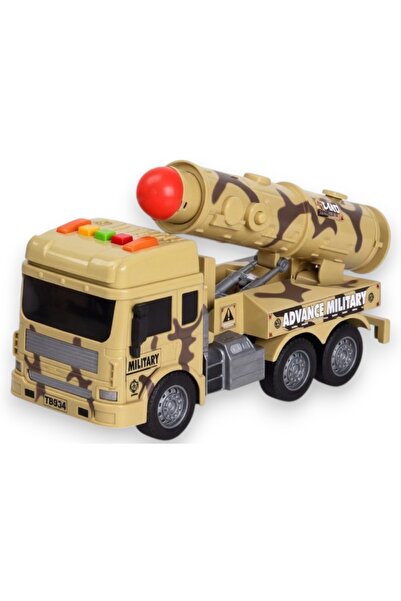 Avaleea Camion militar cu lansator rachete cu frictiune, jucarie copii cu lum...