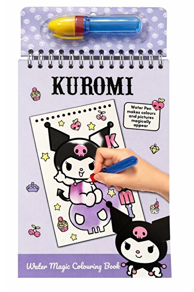 kuromi Carte de colorat cu apa - Water Magic Colouring Book, reutilizabila, c...