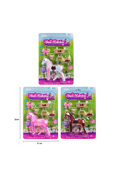 PlayFun Jucărie Cal jucărie accesorii îngrijire grajd Space Rainbo Interactiv...
