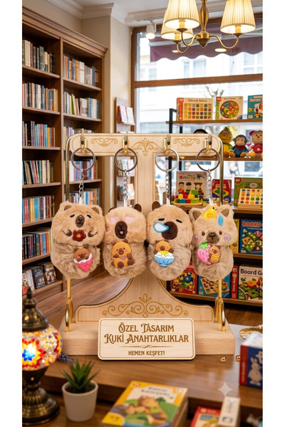 Şirin 1 adet 10 cm Sevimli Peluş Ayıcık Anahtarlık - Çanta Süsü ve Hediyelik ...