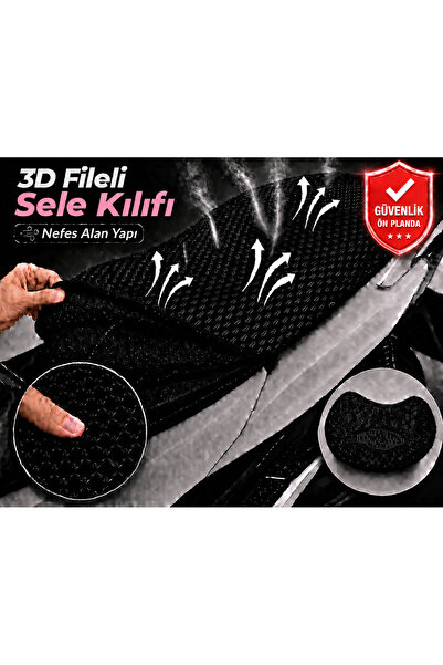 Vi Caro RKS DES 125 Κάλυμμα σέλας μοτοσικλέτας 3D Mesh Κάλυμμα σέλας Αναπνεύσ...
