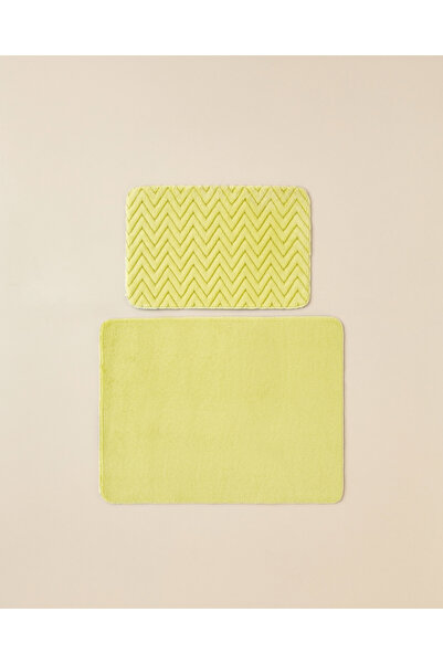 English Home Zigzag Line Kaydırmaz Taban Banyo Paspası Seti 60x80 cm + 40x60 ...