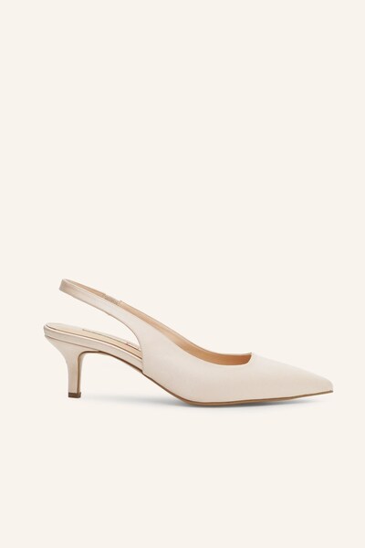 MARCATELLI Şampanya Saten Mini Topuklu Stiletto