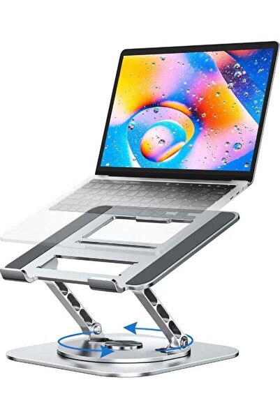 YoYoTech Adjustable Laptop Stand for Desk Ergonomic Riser with 360° Rotating ...